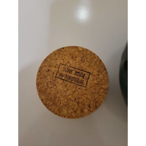 Tumbleweed Pottery NC Dow Jones Genius Cork Coin Blue Drip Pottery Bank Jar - Picture 4 of 6